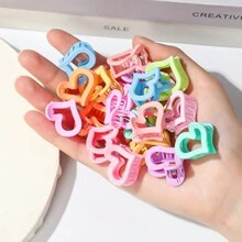 12入組女孩迷你心形髮卡夾,糖果色,公主髮型配件,優雅,可愛,不傷髮,髮飾,花形髮夾,適用於劉海和頭髮的側夾 - 彩色 - 查看 5