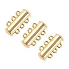 5 件組分層強磁扣鏈扣滑塊管掛鉤用於珠寶製作發現項鍊手鍊連接器 - 彩色 - 查看 5