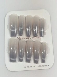 10入組極薄aurora款式指甲片,不刮傷,不褶皺,適用於美甲 - 彩色 - 查看 1