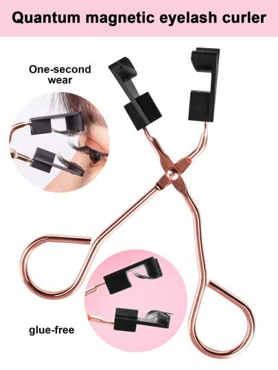 1 pieza Clip magnético de oro rosa Quantum, clip magnético, herramienta auxiliar para usar extensiones de pestañas