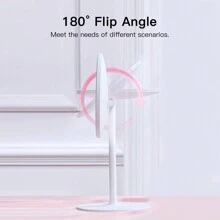 Espejo De Maquillaje Led Iluminado Amiro, Espejo De Tocador De 8" Recargable Y Ajustable Con 180° De Rotación, Espejo De Aumento Desmontable De 5x, Blanco - Blanco - Ver 4