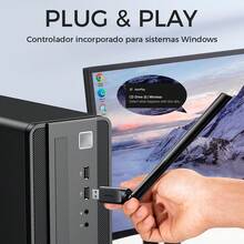 Antena Wifi Usb 6dbi Pc 433mbps Dual Band 2.4ghz 5ghz Alto Poder High Gain - Negro - Ver 2