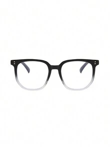 女士眼镜，带 PC 镜框和树脂镜片，透明无度数光学眼镜