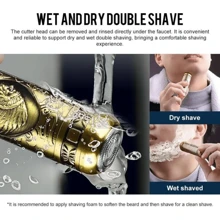 Rasuradora Electrica Con Diseño De Buda Metal. Mini Depiladora De Hombre Portatil Y Recargable. Mini Shaver Para Remover Vello Facial. - Bronce - Ver 7