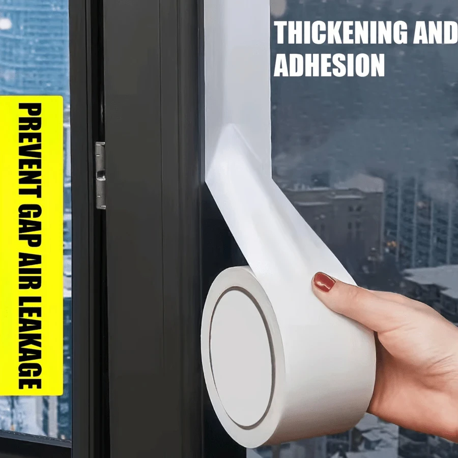 5m/10m Burkina Faso Windproof Sticker Window Windproof & Coldproof Tape Door & Window Gap Seal Strip Kitchen & Bathroom Waterproof Tape Stove Wall Corner Line Sticker Joint Sticker Moisture-proof & Mildew-proof Sticker Sink Gap Sealing Strip Traceless Dustproof & Windproof Tape - White - View 1