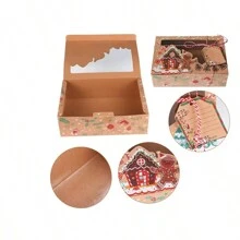 9 件姜饼主题圣诞礼品盒 - 彩色 - 查看 4