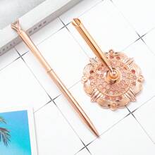 1支高端裝飾筆,搭配底座,適用於旅館銀行櫃臺、桌面裝飾