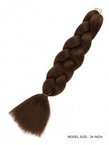 3 件装大号深棕色编织发 24 英寸，适合女性日常节日和角色扮演编织服饰时尚万圣节和圣诞节新年狂欢音乐节合成发钩针接发实用灵巧高温发
