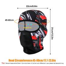 GUMAO 防曬抗UV保暖冬季滑雪面罩，適用於騎車、滑雪、騎摩托車、徒步旅行。彈性貼面絨布料，防風透氣，柔軟親膚且設有眼部孔設計。