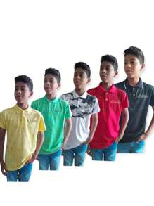 Kit com 5 camiseta  gola polo infantil  Lançamento