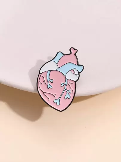 1 件粉色、蓝色和白色心形国旗胸针首饰适合男士和女士日常佩戴情人节、妈妈、母亲、母亲节、礼物