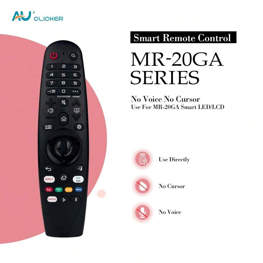 1 Pieza Control Remoto Mágico Akb75855501 Mr20ga Para Tv Lg, Compatible Con Los Controladores De La Serie Rx Zx Wx An-mr650a An-mr18ba An-mr19ba (sin Voz Y Puntero) - MR20IR - Ver 1