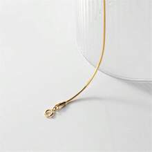 1pc 925 Silver Plated Gold-color Simple Snake Bone Single Chain Bracelet Suitable For Women's Daily Wear