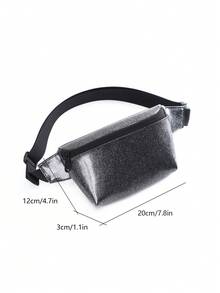 Tinyat Fanny Pack dành cho Nữ Túi đeo chéo trong suốt Màu đen Túi thắt lưng chống nước PVC trong suốt chống nước - màu đen - Xem 2