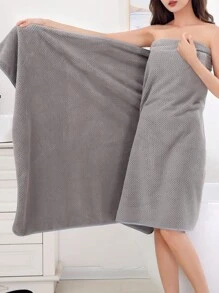 Toalla de baño extra grande de color gris claro para decoración del baño en el hogar, de vuelta a la escuela para salón de belleza, hogar, baño, ducha, toallas para salón de belleza, hotel, deportes, artículos esenciales para el hogar, toalla, cuidado de la piel - Gris Claro - Ver 4