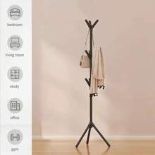 Đen Sắt Đơn giản Cuộc họp áo Giá đỡ Phòng ngủ Theo chiều dọc Giá treo đồ 1 Miếng - màu đen - Xem 7