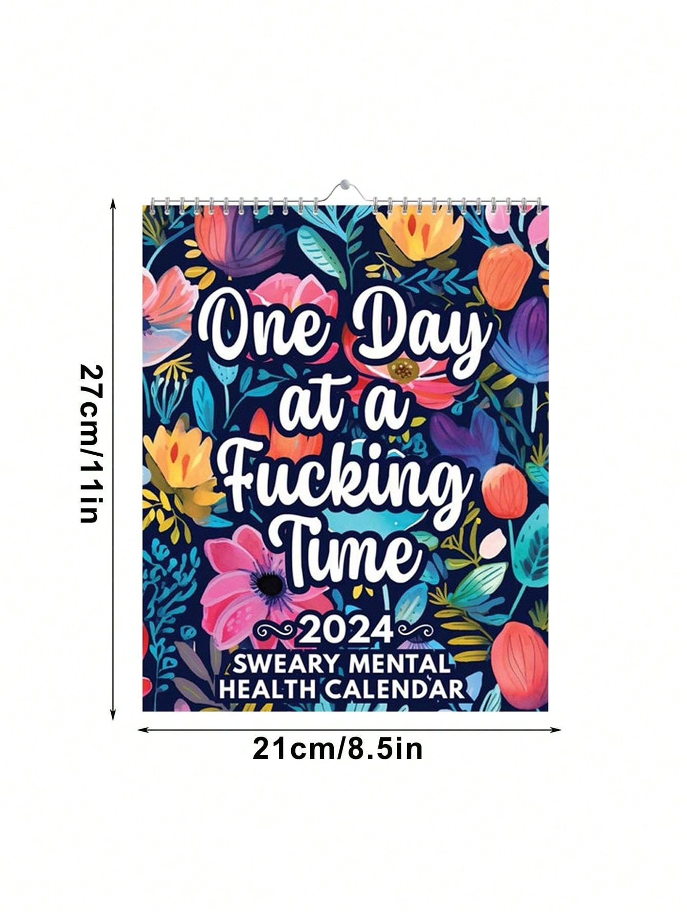 1pc Sweary Mental Health Calendar, 2024 Funny Sweary Calendar 2024 Wall
