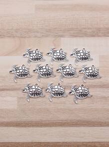 1袋10入20x13mm(0.79x0.51英寸)古色古銀海龜吊墜,diy珠寶製作必備 - 古銀色-10pcs - 查看 1