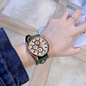 Reloj De Pareja Grande Y Fresco Con Dial Vintage Y Movimiento De Cuarzo, 1 Pieza