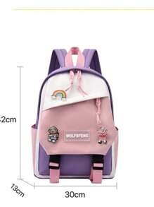 YUQING.FC Mochila grande mochila escolar multifuncional a la moda para estudiantes de primaria y secundaria, mochila de nailon - Negro - Ver 5