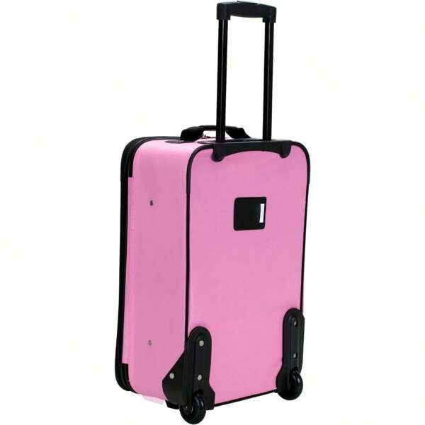 Fashion Softside Upright Luggage Set, Expandable, Pink, 2Piece (14/19
