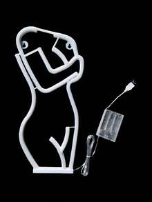 1 件裝 Led 粉紅色背光霓虹燈,適用於牆壁,電池和 Usb 供電,非常適合酒吧、派對、遊戲室、聖誕裝飾