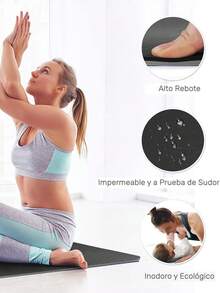 Tapete Alfombrilla Para Yoga Pilates Antideslizante Ejercicio Hogar Gimnasio Actividades - Agua verde azul - Ver 7