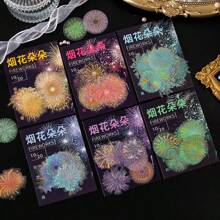 have a good day 1包20入浪漫煙火主題貼紙,diy裝飾藝術品用品,個性化文具用品(6款隨機發貨),適用於學校/筆記本