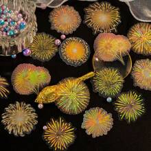 have a good day 1包20入浪漫煙火主題貼紙,diy裝飾藝術品用品,個性化文具用品(6款隨機發貨),適用於學校/筆記本