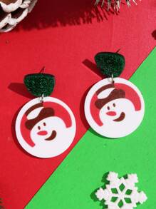 1 đôi Đáng yêu Long lanh Giáng sinh Người tuyết Acrylic Dangle Hoa tai Đối với Của phụ nữ Đồ trang sức - Nhiều màu - Xem 5