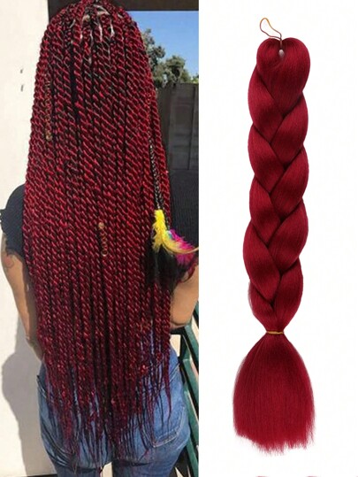 24Inch Extensions Hair Black Yellow White 900# Multicolour Colorful Fashion Braided Hair Pack Of 1 Jumb Braiding Hair For Women Synthetic Crochet Hair Woven Used  Daily Party Cosplay