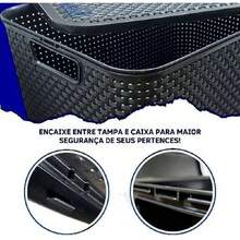 Storage and Organizer Bins - 黑色 - 查看 4