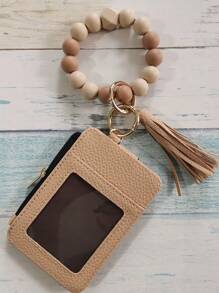 钱包钥匙扣腕带西部牛仔手链卡包棕色卡包卡套钱包钥匙扣卡夹钱包名片夹信用卡夹身份证夹女士 - 棕色 - 查看 5