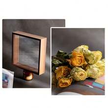 1入組透明木質和乾花側面展示盒框架 - 原木顏色 - 查看 5