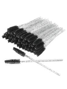 100pcs Disposable Eyelash Brush Mascara Makeup Brush Set, For Eyelash Extension And Eyebrow Make Up With Container - Multicolor - View 8