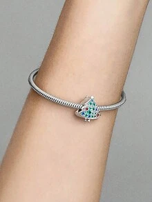 100% 925純銀珠寶diy珠子適合原裝鍋手鍊1:1模型,適合女性製作珠寶聖誕樹修飾吊墜,適合在情人節和聖誕節送給那些你喜歡的人