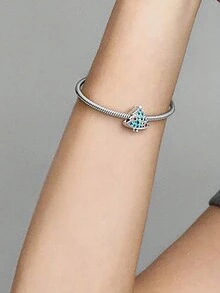 100% 925純銀珠寶diy珠子適合原裝鍋手鍊1:1模型,適合女性製作珠寶聖誕樹修飾吊墜,適合在情人節和聖誕節送給那些你喜歡的人