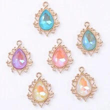 10 cái Hợp kim màu mocha Acrylic Retro Xu hướng: Cắt giảm Giọt nước Đồ thủ công DIY Hoa tai Dây chuyền Vật rủ xuống , Bowknot Kẹp tóc Phụ kiện , Cô dâu Rèm , - Mocha Hỗn Hợp 10 Cái - Xem 3