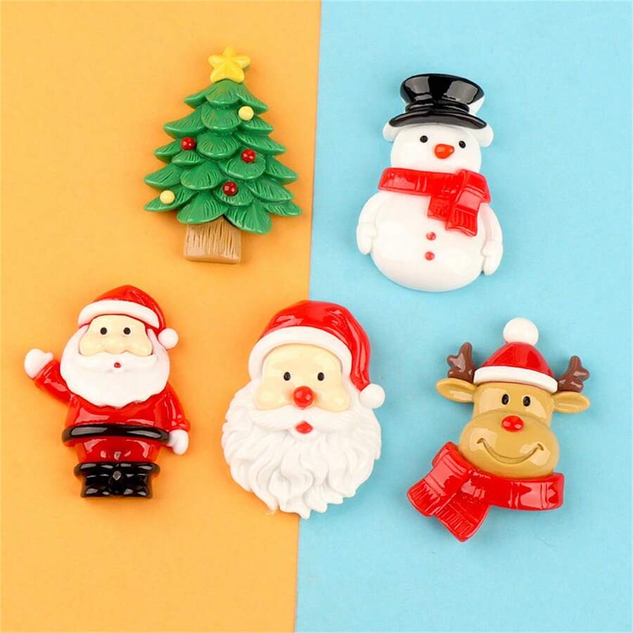 1个创意3D圣诞冰箱贴，节日个性化装饰，营造节日氛围 - 彩色 - 查看 1