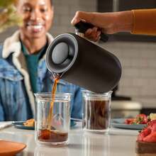 YONGSTYLE Clara Coffee Press Coffee Maker - Portable French Press Stainless Steel - Insulated French Press Coffee Maker with Enhanced Filtration System - 24 oz Carafe - Matte Black - 彩色 - 查看 6