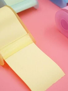 1pc Creative & Lovely Adhesive Note With Tape Dispenser, Memo Pads For Students To Leave Messages And Take Notes - Baby Pink - View 3