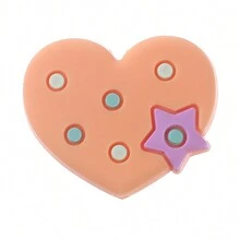 10pcs Silicone Chew Beads For Diy Jewelry Making With Heart Shaped Design And Thread Hole - Multicolor - View 14