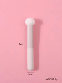 klimonla 1 Pieza Pincel De Uñas Con Forma De Hongo De Cabeza Redonda, Con Degradado Sin Marcas Ni Rayas, Lápiz De Puntos De Estilo Japonés, Pincel De Rubor, Herramienta De Pintura Y Puntos De Uñas, Bolígrafo De Cabeza Redonda Con Degradado - Blanco - Ver 6