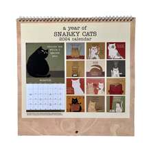 Calendar Featuring Wine Drinking Cats - Brown - View 7