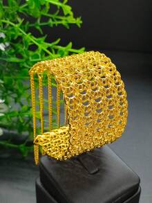 1件流行的月球形流蘇手鍊/手鏈/手飾品,適合作為婚禮、聖誕節、情人節、母親節或女友的禮物 - 金黃色 - 查看 3