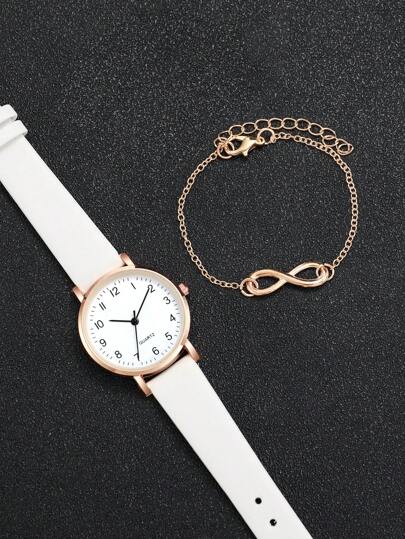 Ladies' able Minimalist Quartz Wrist Horloge Small Dial Leather Strap Bracelet Holiday As Students Returning To School view 4