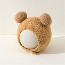 嬰兒帽子秋冬嬰兒羊毛帽兒童保暖保護耳帽珊瑚絨可愛針織男女冬季風格