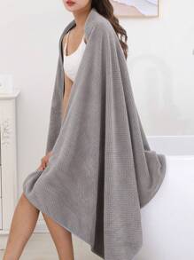 Toalla de baño extra grande de color gris claro para decoración del baño en el hogar, de vuelta a la escuela para salón de belleza, hogar, baño, ducha, toallas para salón de belleza, hotel, deportes, artículos esenciales para el hogar, toalla, cuidado de la piel - Gris Claro - Ver 5