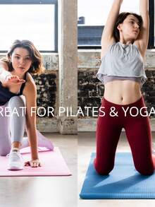 Tapete Alfombrilla Para Yoga Pilates Antideslizante Ejercicio Hogar Gimnasio Actividades - Rosa Pálido - Ver 3