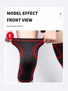 1入組紅色戶外運動護膝,適用於跑步、籃球、騎行、遠足 - 紅色 - 查看 2